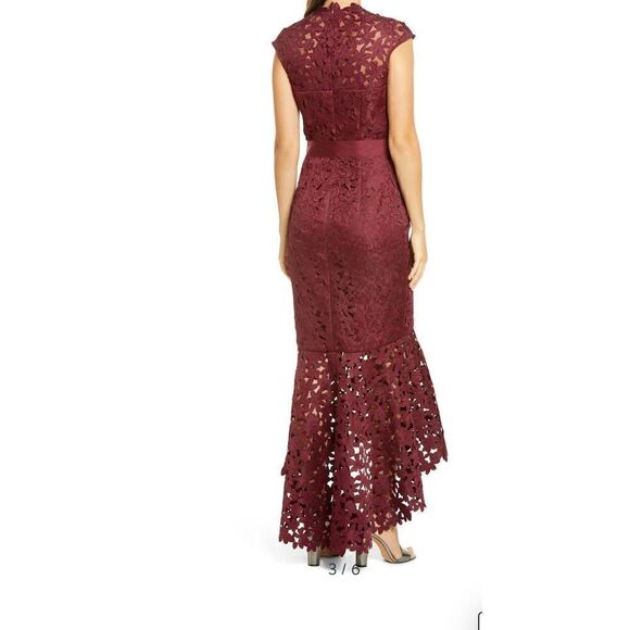 Chi chi London high low maroon dress - Picture 5 of 6